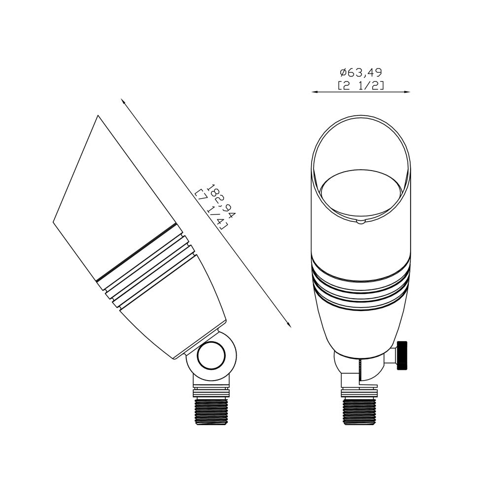 Aluminum Classic MR16 Up Light